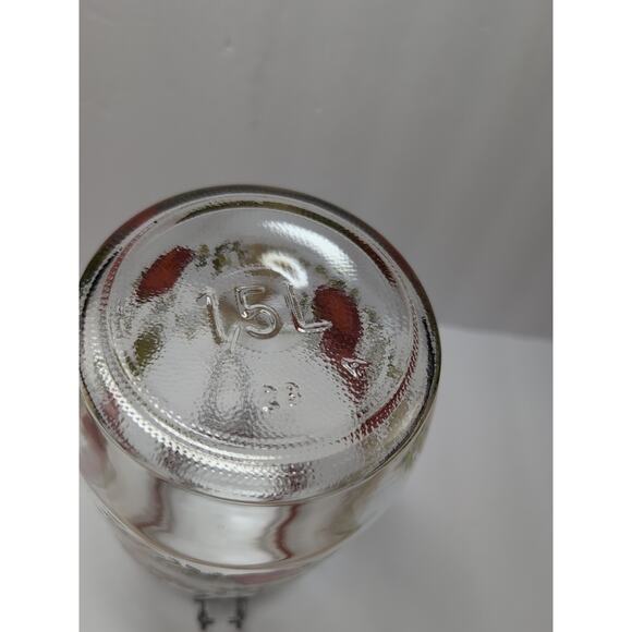 Vintage 70s Glass Storage Jar Made in FRANCE MUSHROOM Cottage Core 1.5L ECU - Picture 6 of 7